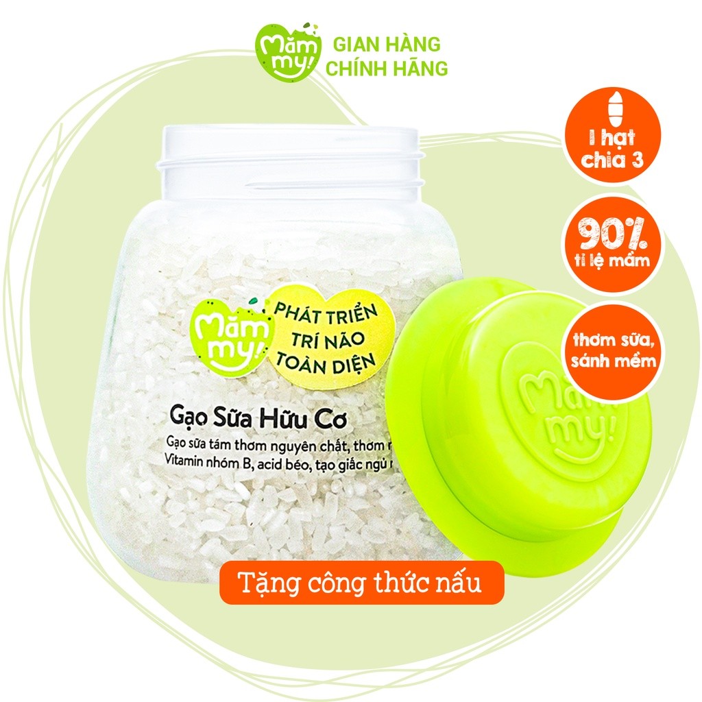 Ảnh Gạo sữa hữu cơ Mămmy nấu cháo ăn dặm cho bé từ 6 tháng hũ 140gr 3