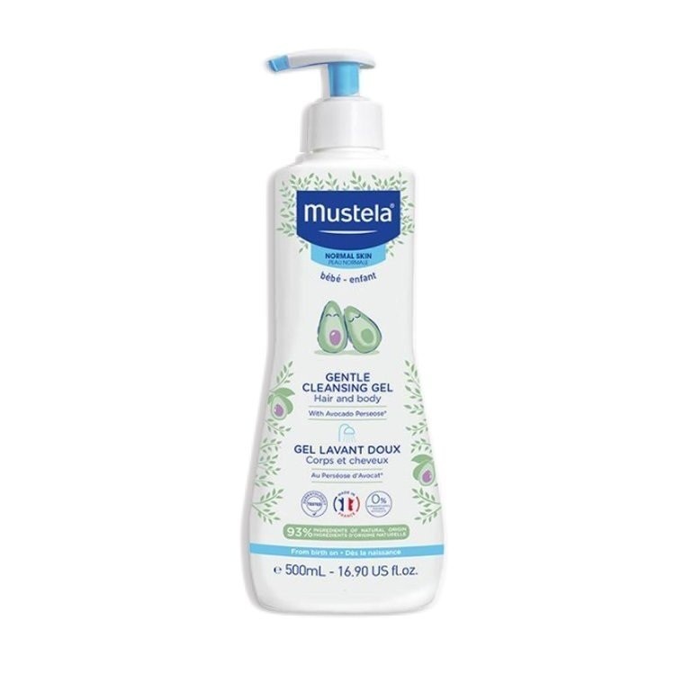 Ảnh Gel Tắm Gội Cho Trẻ Sơ Sinh & Em Bé Da Thường Mustela 500ml Phiên Bản Mới 3