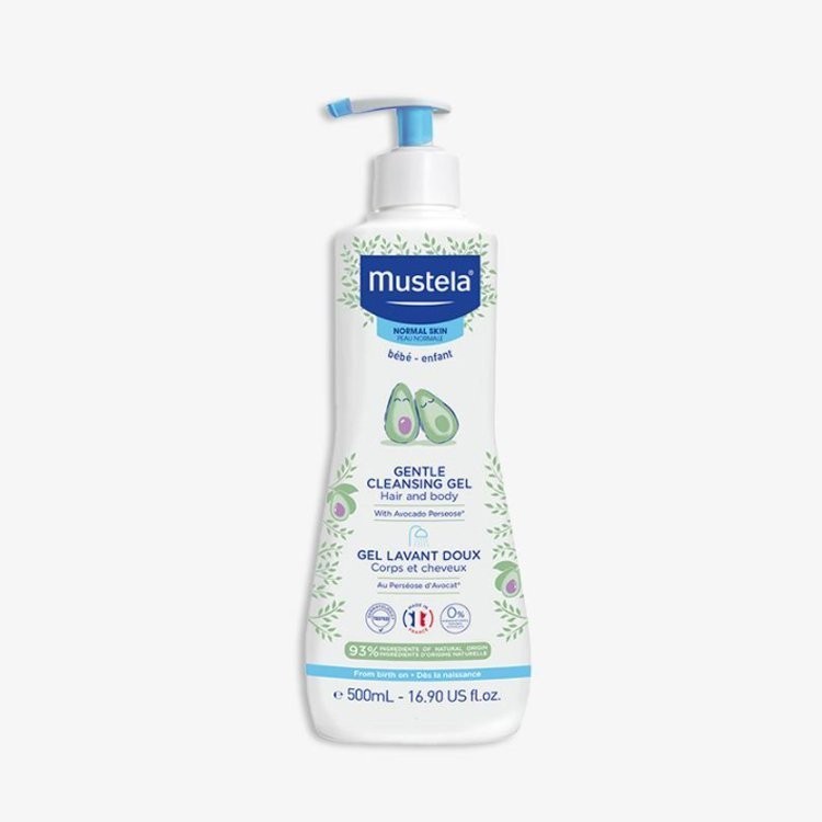 Ảnh Gel Tắm Gội Cho Trẻ Sơ Sinh & Em Bé Da Thường Mustela 500ml Phiên Bản Mới 2