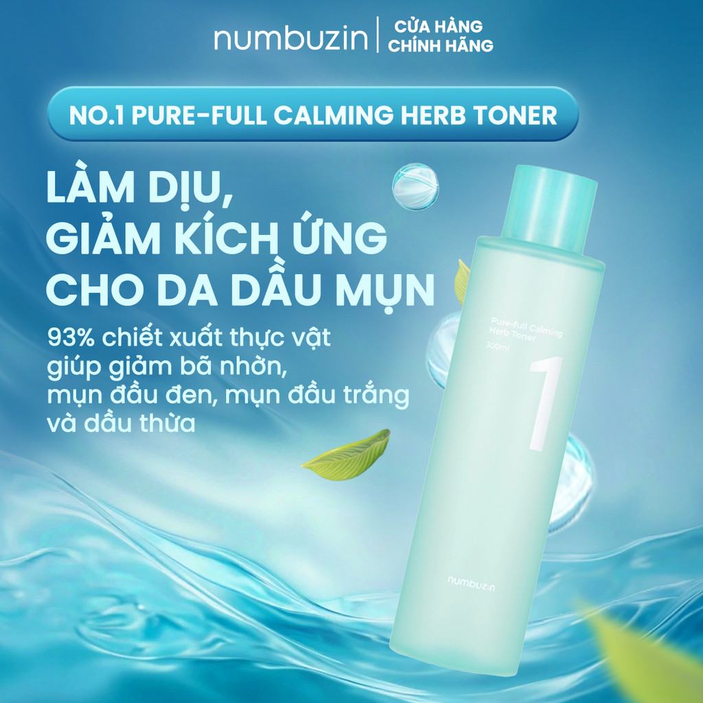 Ảnh Toner Thảo Mộc Numbuzin No.1 Pure-full Calming, Cấp Ẩm, Kiềm Dầu, Giảm Kích Ứng (200ml) 1