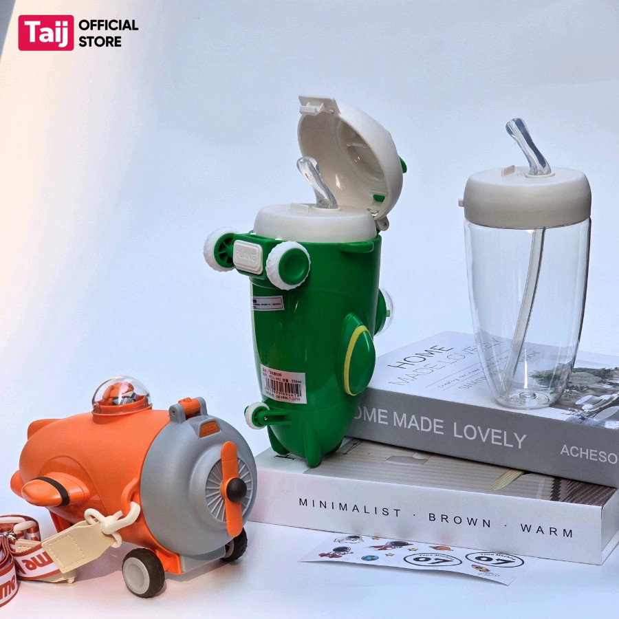 Bình Giữ Nhiệt Mini, Bình Giữ Nhiệt Cho Bé Cao Cấp Hình Cốc Bay Dễ Thương 550ml Nhiều Màu Sắc