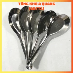Muỗng Ăn Cơm Inox Hoa Sen – Thìa Ăn Phở Chống Gỉ Sét,MUÔI CÁN DÀI Sáng Bóng,Thiết Kế Đẹp