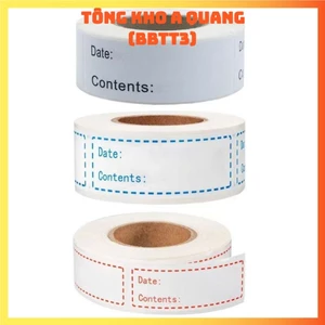 CUỘN GIẤY GHI CHÚ TÊN,NGÀY THÁNG CHO THỰC PHẨM - 125 Giấy Note Thực Phẩm Không Rách,Tem Dán Lọ Gia Vị Chống Nước