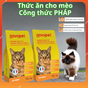 1 KG - Thức ăn cho mèo, thức ăn hạt cho mèo Novopet vị Hải Sản đẹp da mượt lông sáng mắt dáng đẹp