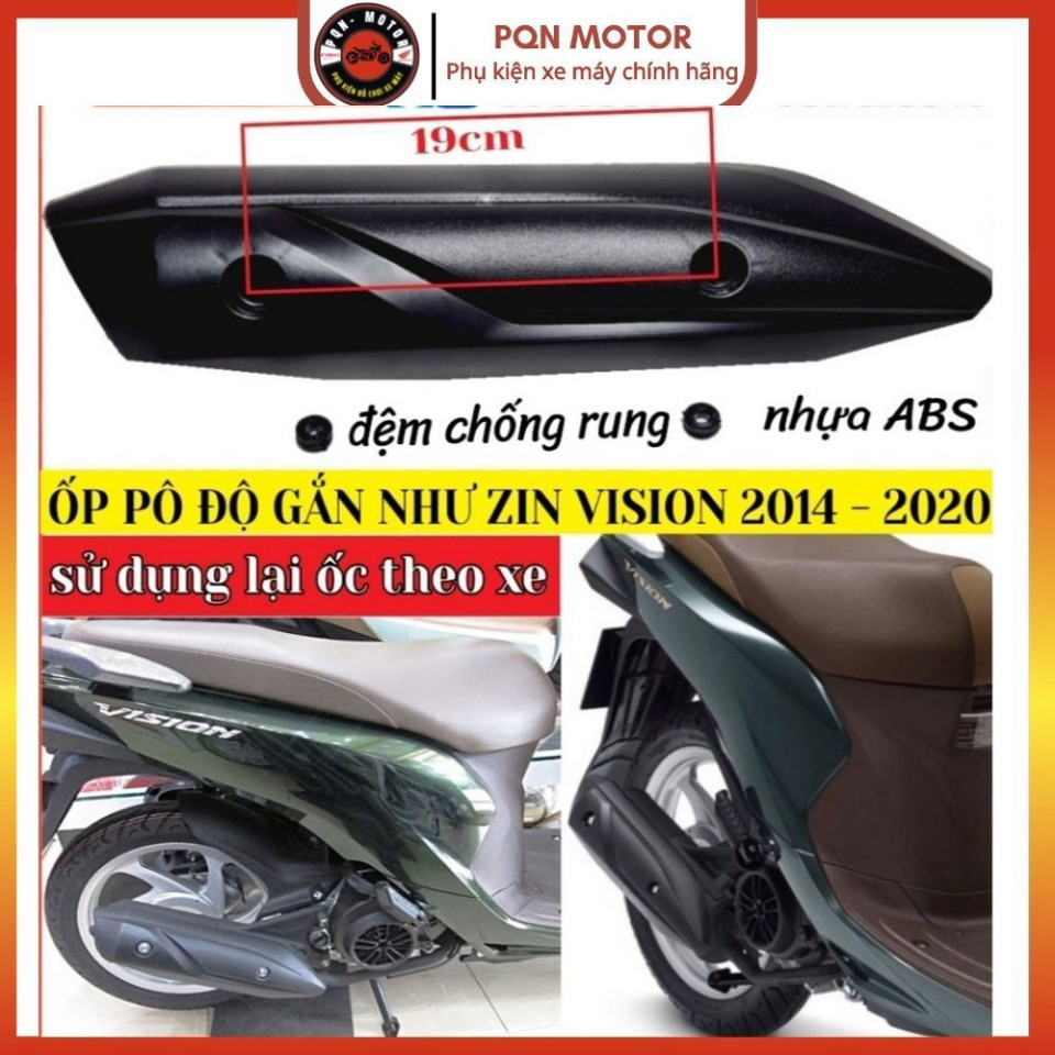 [Vision 2014 - 2020] Ốp Pô, Che Pô Nhựa ABS, Cặp Bọc Mũi Dè Trước Sau ...