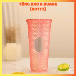 01-LY KIM CƯƠNG , Ly Nước 2 Lớp 710ml Vân Kim Cương / Vân Sọc / Vảy Cá Các Loại , Ly Cách Nhiệt, Có Nắp Đậy, Nhựa PP