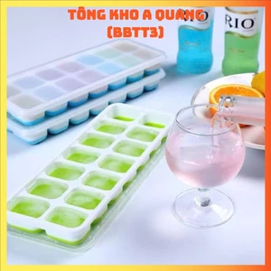 Khay Làm Đá Silicon 14 viên có nắp đậy, Khuôn làm kem làm thạch hoa quả tiện lợi bền bỉ, KHAY LÀM ĐÁ - KHAYLAMDA65