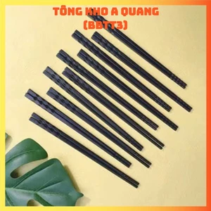 10 Đũa Nhựa Ăn Cơm Phip Đen, VỈ 10 ĐÔI ĐŨA NHỰA LƯỢN SÓNG - DUAANCOM54