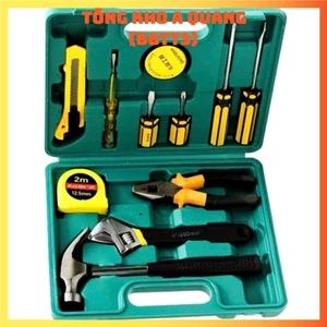 BỘ DỤNG CỤ SỬA CHỮA 16 CHI TIẾT, Bộ Dụng Cụ Sửa Chữa Đa Năng 16 Món Búa, Mỏ Lết, Kìm, Thước, Tô Vít, Lục Giác-MA:479