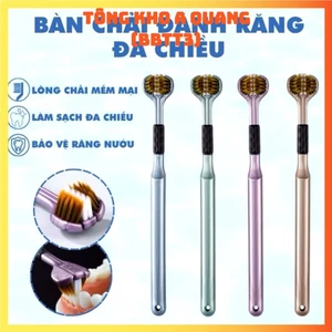 BỘ 4 BÀN CHẢI ĐÁNH RĂNG 3 MẶT ,3 Chiều, Lông Mềm Cao Cấp Đánh Bay Mọi Mảng Bám, Bàn Chải Răng-MA:BANCHAI