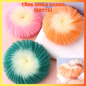 BÔNG TẮM XOẮN ỐC, Combo 2 Bông Tắm Tạo Bọt Bath Flower (Mix Màu Ngẫu Nhiên) - MA: 8409BONGTAM