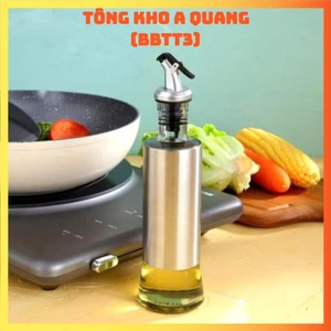LỌ ĐỰNG DẦU ĂN CHIA VẠCH, Chai đựng dầu ăn nước mắm, Bình rót dầu ăn nước mắm thủy tinh bọc inox cao cấp-MA:LOCHIAVACH