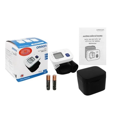 Máy Đo Huyết Áp Cổ Tay Omron HEM-6161 Công Nghệ Đo Intellisense Mới Tự Động Hoàn Toàn, Cho Kết Quả Đo Chính Xác