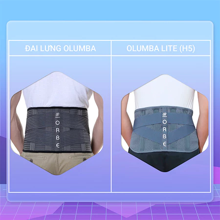 Đai Lưng Cột Sống Orbe Olumba Hỗ Trợ Cột Sống Lưng Chất Liệu Vải Chun Thoáng Khí, Nhẹ, Đàn Hồi Cao