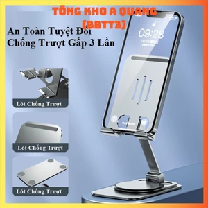 Giá Đỡ Điện Thoại Máy Tính Bảng Ipad Kim Loại Siêu Mỏng Trục Xoay 360° Gấp Gọn Tiện Dụng, Kệ đỡ điện thoại, iPad, iPhon