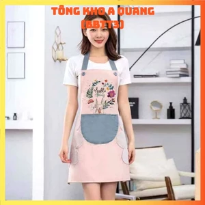 TẠP DỀ NẤU ĂN, PHA CHẾ HÌNH HOA THỎ - Tạp Dề Hoa Thỏ Có Khăn Lau Tay Đa Năng Có Chỗ Để Điện Thoại Tiện Dụng - TAPDE3