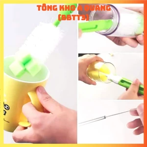 BỘ CỌ RỬA BÌNH 6 MÓN, Bộ cọ rửa bình 6 món cao cấp đa năng cọ núm ti, ống hút sữa. cốc dài tiện dụng - MA: BOCOBINH25