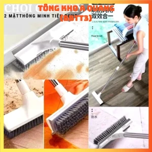 CHỔI QUÉT NHÀ TẮM 2IN1, Chổi Quét Sàn Nhà Tắm Đa Năng Kiêm Gạt Nước Gạt Kính 2 Trong 1, Chổi 2in1 Cọ Sàn Và Gạt Nước