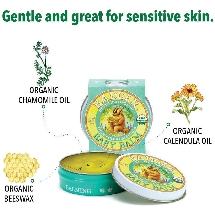 Ảnh Combo chăm sóc da hữu cơ cho bé BADGER Essential Baby Care 3