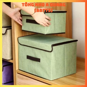 HỘP ĐỰNG ĐỒ, COMBO 2 Hộp Vải Đựng Đồ Quần Áo Đồ Lót Đa Năng Giỏ Đựng Quần Áo Ngăn Tủ Đồ Gấp Gọn Tiện Lợi-MA:043