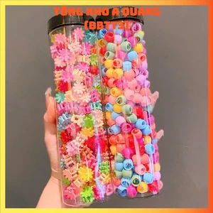 Hộp 100 Kẹp Tóc Mini Nhiều Màu Dễ Thương Cho Bé Gái, KẸP TÓC SẮC MÀU CHO BÉ GÁI - KEPTOCCHOBE869