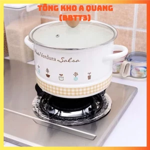 Set 10 miếng giấy bạc tròn lót bếp ga chống bám bẩn, chống tràn dầu mỡ khi nấu, GIẤY BẠC LÓT BẾP - GIAYBAC85