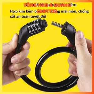 Dây khoá 4 số đổi được mật mã dễ dàng sử dụng an toàn cho xe, KHÓA XE CHỐNG TRỘM - KHOASO768,