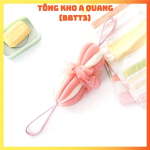 BÔNG TẮM LƯỚI CHÀ LƯNG, Bông Tắm Lưới Chà Lưng 2 Đầu Tạo bọt mã mới-MA: BONGTAMTAOBOT