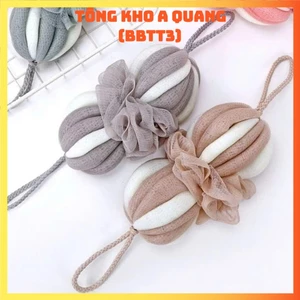 Bông Tắm Lưới Chà Lưng 2 Đầu Tạo bọt mã mới, BÔNG TẮM LƯỚI TRÒN - BONGTAM569