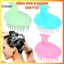 LƯỢC MASSAGE SILICON, Lược Gội Đầu Cầm Tay Hình Tròn Bằng Silicon Mềm Mát Xa Da Đầu: LUOCMASSAGE371