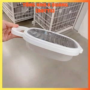 BỘ DỤNG CỤ NẠO SỢI RAU CỦ, Bộ Rổ Bào Inox Có Chậu, Mâm Nạo Củ Quả 3in1 - MA: BONAO4
