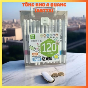 Màu Cao Cấp Vẽ Lên Nhiều Chất Liệu Màu Sắc Tươi Sáng, BỘ MÀU GẤU TRÚC 120 CHI TIẾT - MAUNUOCCHOBE325