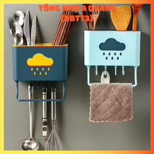 GIỎ , HỘP ĐỰNG ĐŨA CÓ MÓC TREO, Giỏ Đựng ĐỒ Có Móc Treo Dán Tường (Màu Ngẫu Nhiên) - MA: GIOTREOTUONG9