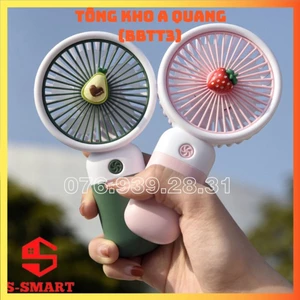 Quạt Mini Cầm Tay, Quạt Cầm Tay Mini Có Đế Để Bàn , 3 Chế Độ Gió, Nhỏ Gọn, Tiện Lợi, Pin 2 - 4 Tiếng