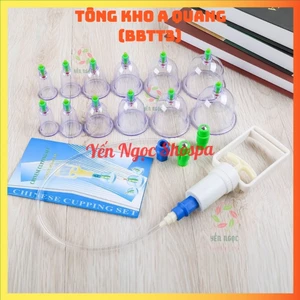 Bộ giác hơi không dùng lửa 12 cốc - Kèm Ống Bơm Dây Dẫn Chuyên Dụng