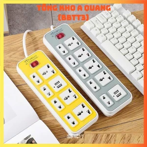 Ổ Cắm Điện Đa Năng 7 Lỗ Kèm 2 Cổng Sạc USB, Ổ ĐIỆN CÓ 2 USB - ODIEN068