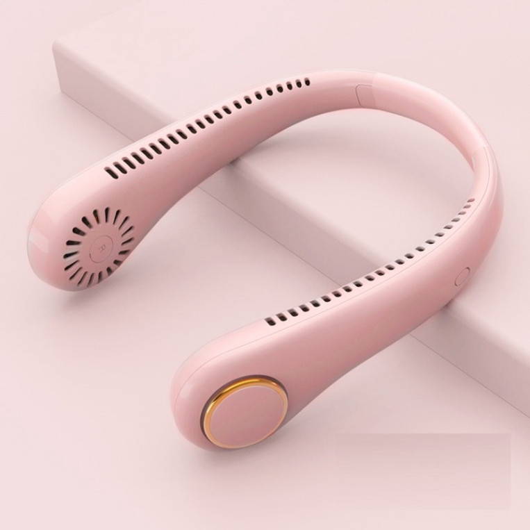 Quạt Đeo Cổ Không Cánh Cao Cấp, Quạt Đeo Cổ Tích Điện Pin Khủng 2500mAh 3 Cấp Độ Gió Tiện Lợi