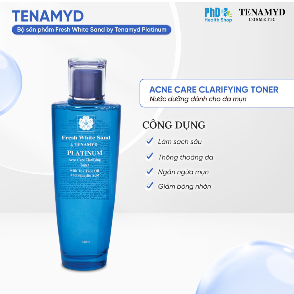 Ảnh Nước Dưỡng Dành Cho Da Dầu Mụn Tenamyd Platinum Acne Care Clarifying Toner 140ml 3