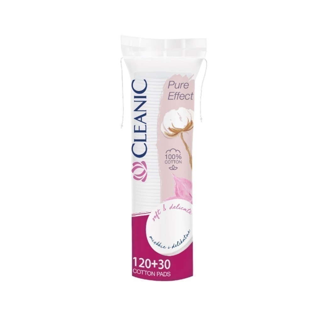 Ảnh Bông tẩy trang cotton Cleanic - Làm sạch & an toàn cho da - 150 miếng 3