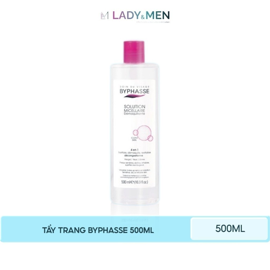 Ảnh Nước Tẩy trang Byphasse Làm Sạch Phù Hợp Cho Mọi Loại Da 500ml 2