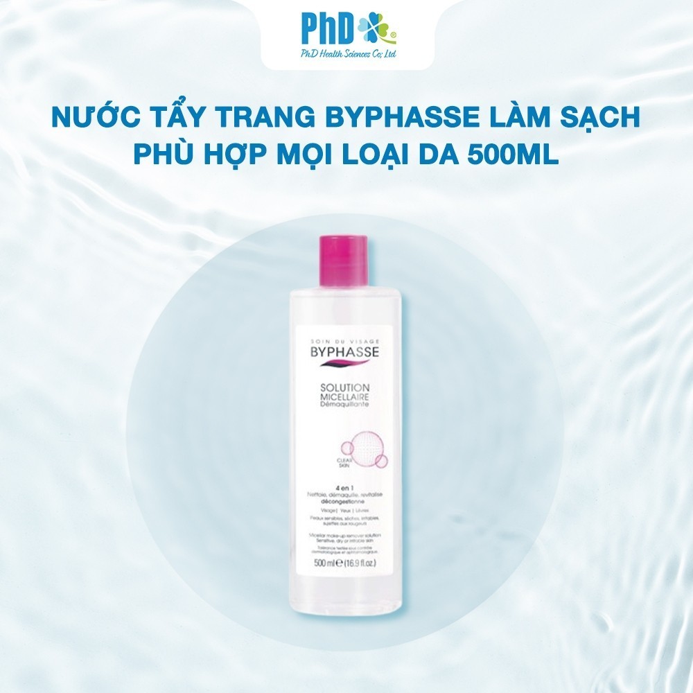 Ảnh Nước Tẩy trang Byphasse Làm Sạch Phù Hợp Cho Mọi Loại Da 500ml 1