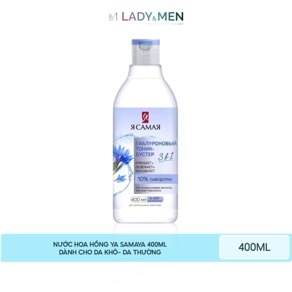 Ảnh Nước Hoa Hồng YA SAMAYA Cấp Ẩm Và Làm Sạch Dịu Nhẹ Dành Cho Da Khô - Da Thường 400ml 2