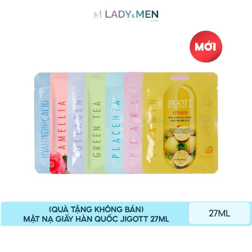 Ảnh Tặng 1 mặt nạ giấy Hàn Quốc JIGOTT cung cấp dưỡng chất chăm sóc da 27ml 1