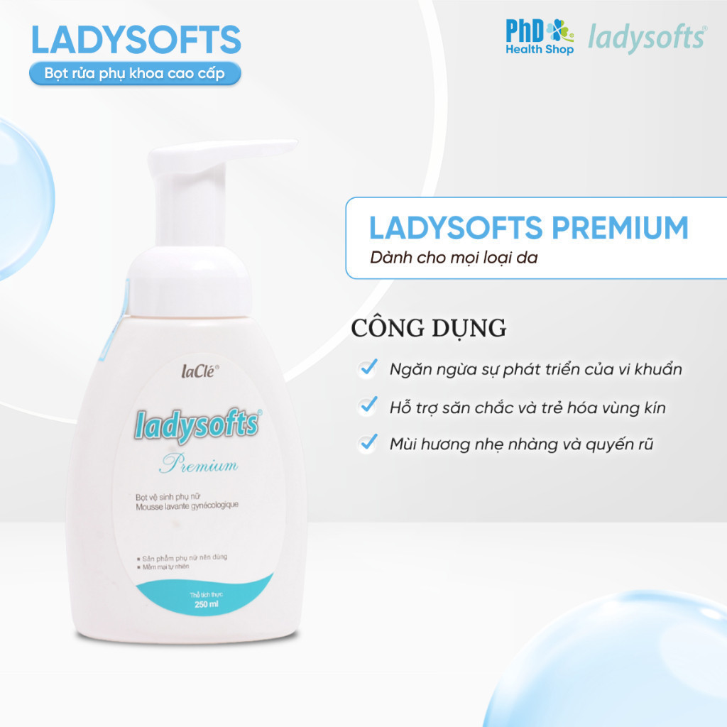 Ảnh Combo 2 Chai Dung Dịch Vệ Sinh Phụ Nữ Dạng Bọt Ladysofts Premium Duy Trì Độ pH Tự Nhiên 100ml 3