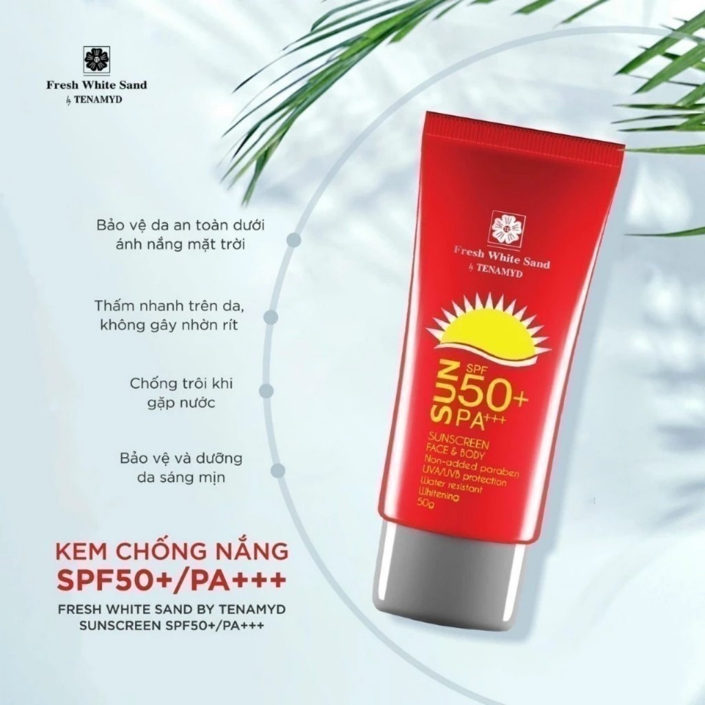 Ảnh Kem Chống Nắng Trắng Da Tenamyd Fresh White Sand SPF 50+/PA+++ Tuýp 50g 4