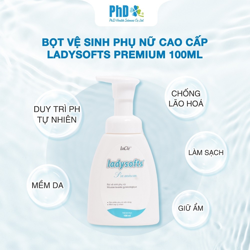Ảnh Dung Dịch Vệ Sinh Phụ Nữ Dạng Bọt Cao Cấp Ladysofts Premium Làm Sạch Và Duy Trì Độ pH Tự Nhiên 100ml 2