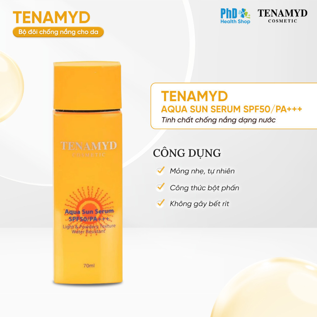 Ảnh Tinh Chất Chống Nắng Bảo Vệ Da Tenamyd Aqua Sun Serum SPF 50/ PA+++ 70ml 3