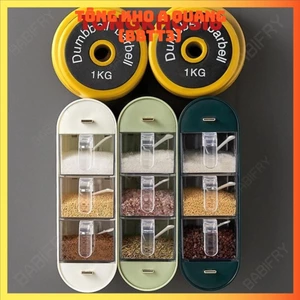 Hộp Đựng Gia Vị Treo Tường Nhà Bếp Chống Ẩm- Kệ Để Gia Vị 3 Ngăn Dán Tường Sang Trọng Tiện Lợi