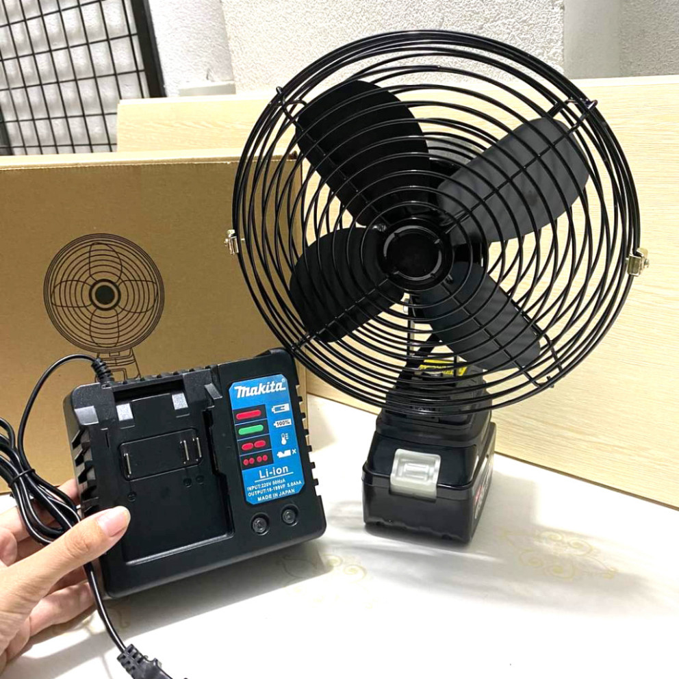 Quạt Tích Điện Pin 10 Cell Dùng Liên Tục 8H, Quạt Để Bàn 2 Cấp Độ Gió Siêu Mát