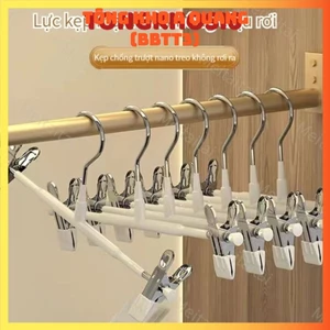 Combo 10 móc kẹp quần áo LUXHOME chất liệu thép không gỉ chống trơn trượt, móc kẹp quần, tất vớ